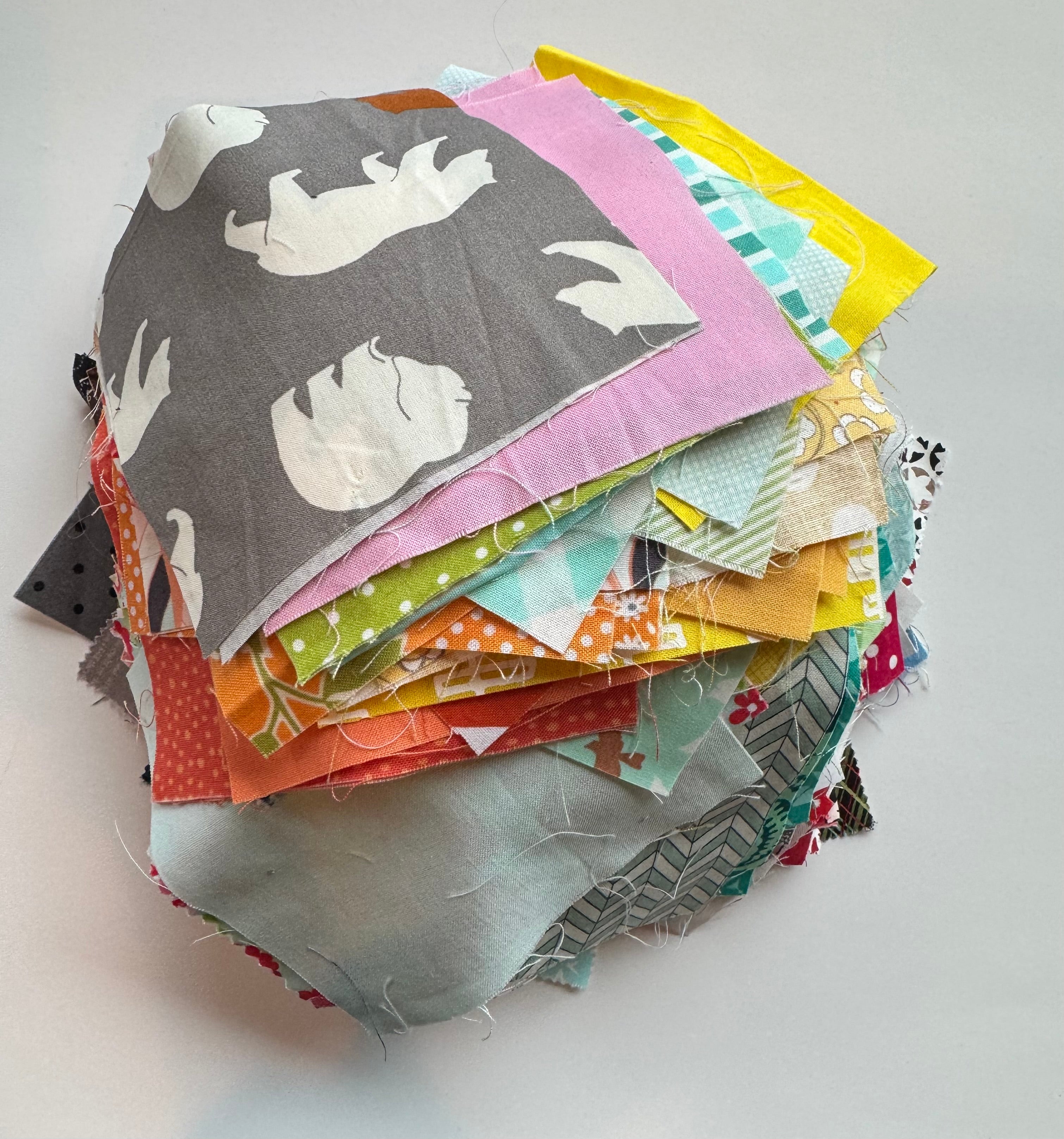 Precut 5” Square Scrap Bag - 1.5lbs of Designer Quilting Cotton (Charm-Sized)