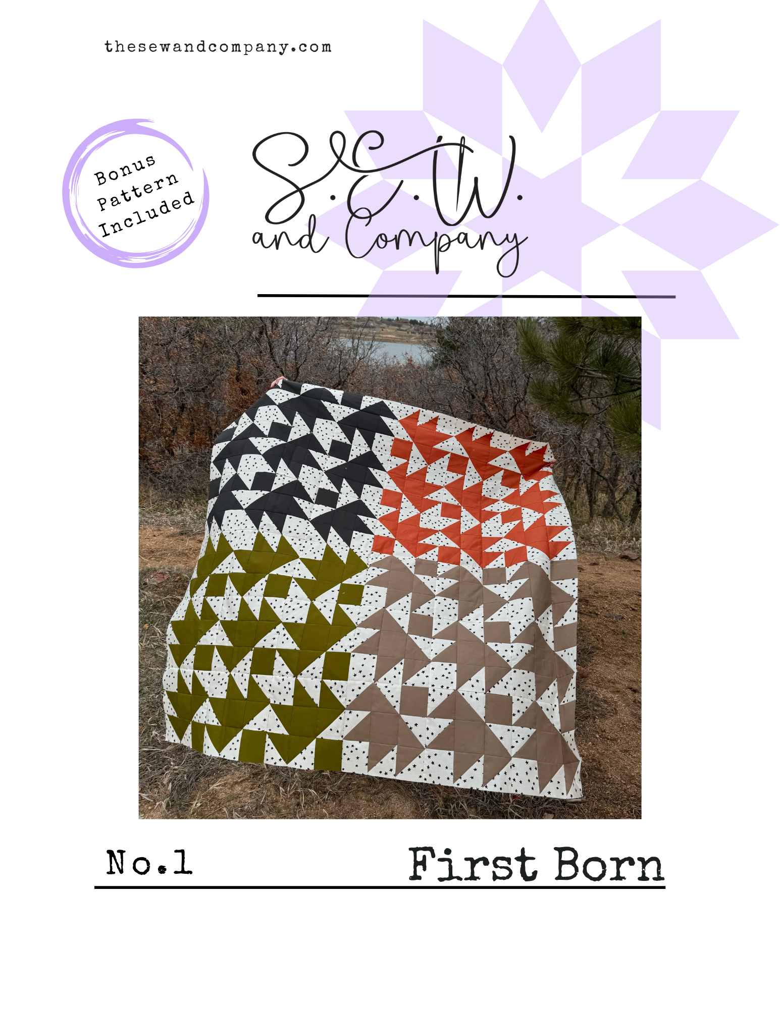 First Born Quilt Kit – Modern Throw Quilt with Moda and Ruby Star Society Fabrics
