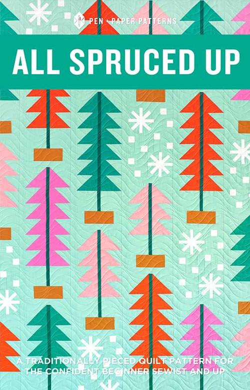 Merry Happy All Spruced Up Quilt Kit - Frost | Throw 53.5” x 71”  | Ruby Star Society | Pen+Paper Patterns