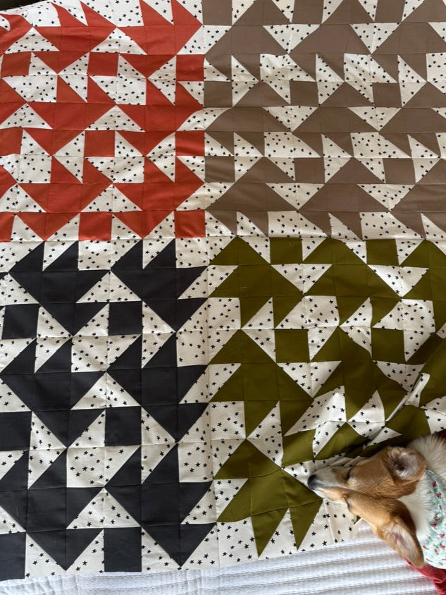 First Born Quilt Kit – Modern Throw Quilt with Moda and Ruby Star Society Fabrics