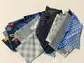 Blue Scrap Pack- 5.8oz Blue & Aqua Designer Fabric Bundle