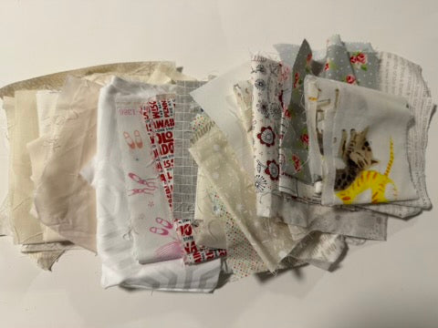 Low Volume Scrap Bag - Designer Fabric Mix for Modern Quilting