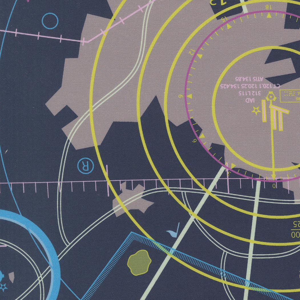 PREORDER Hight Flight - VFR Chart Novelty Map in Navy