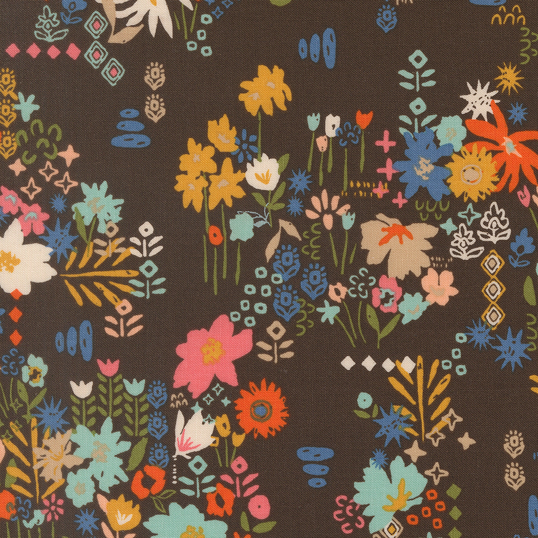 PREORDER Boho Haven - Busy Boho Florals in Walnut