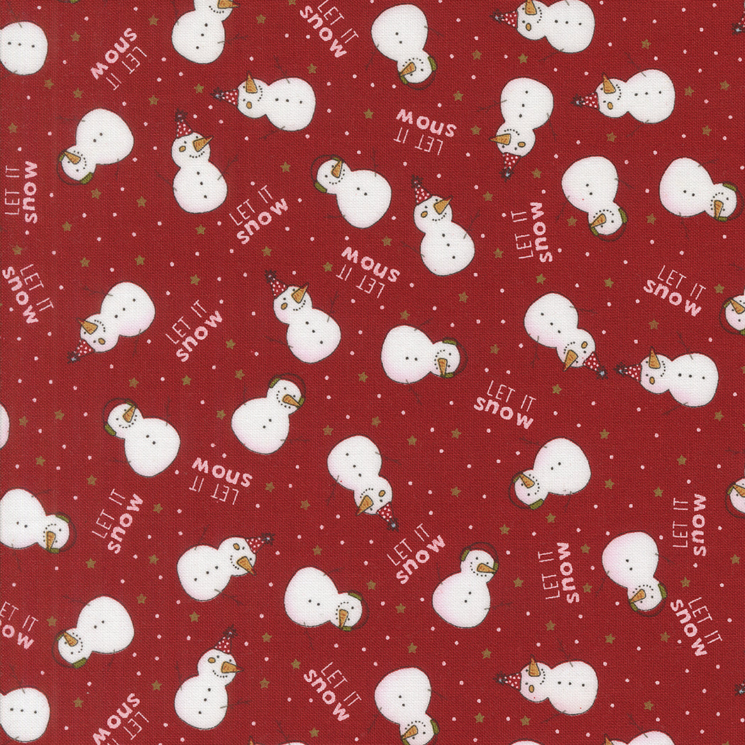 Emmitt and Ivy “The Snow Kids” in Red - Moda Fabric by Sweetwater