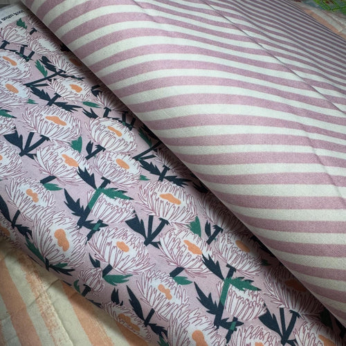 4Yd Love Letter Floral in Mauve - Moda Fabric by Lizzy House
