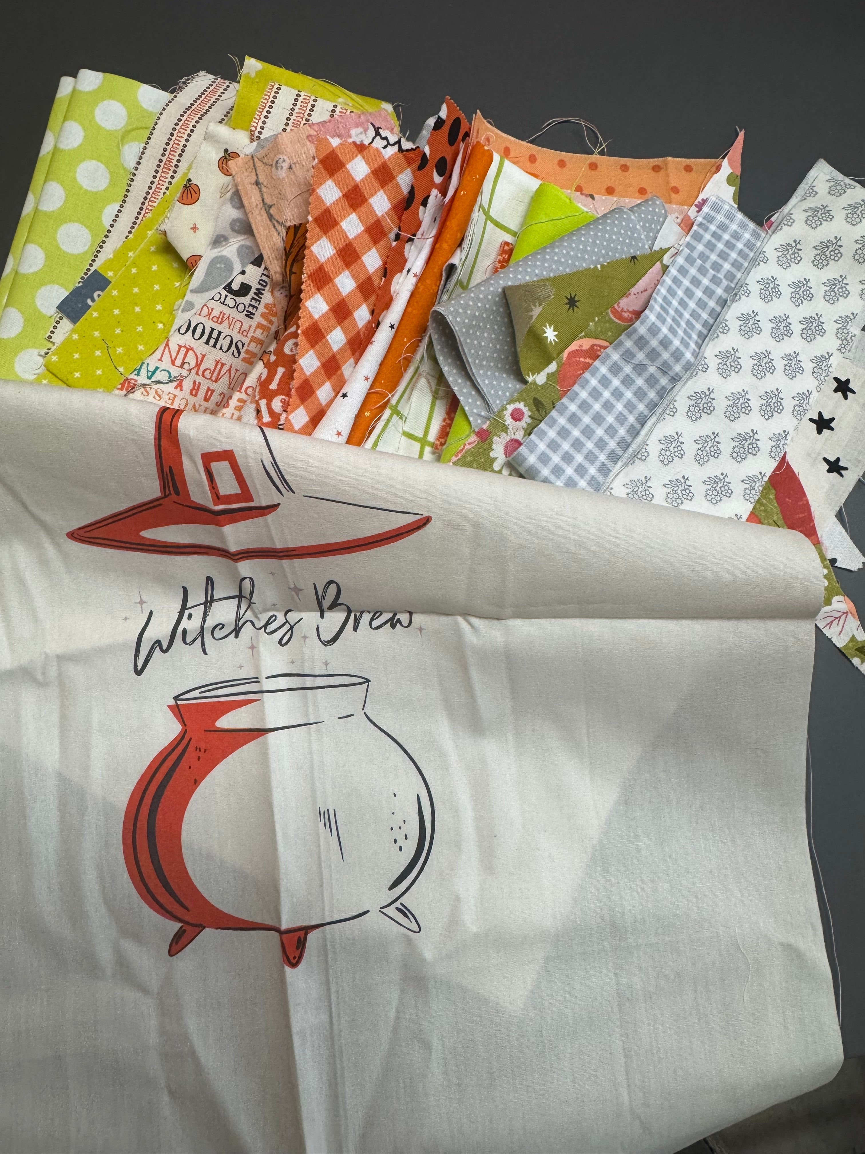 Witches Brew Scrap Bag - 7.7 oz | Halloween Fabric Mix (Moda, Ruby Star Society, Art Gallery)