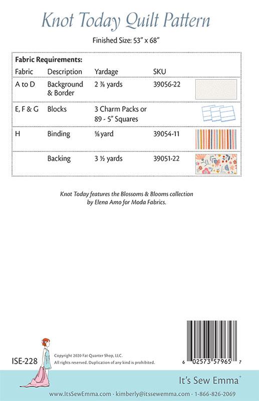 Knot Today Printed Pattern- It's Sew Emma