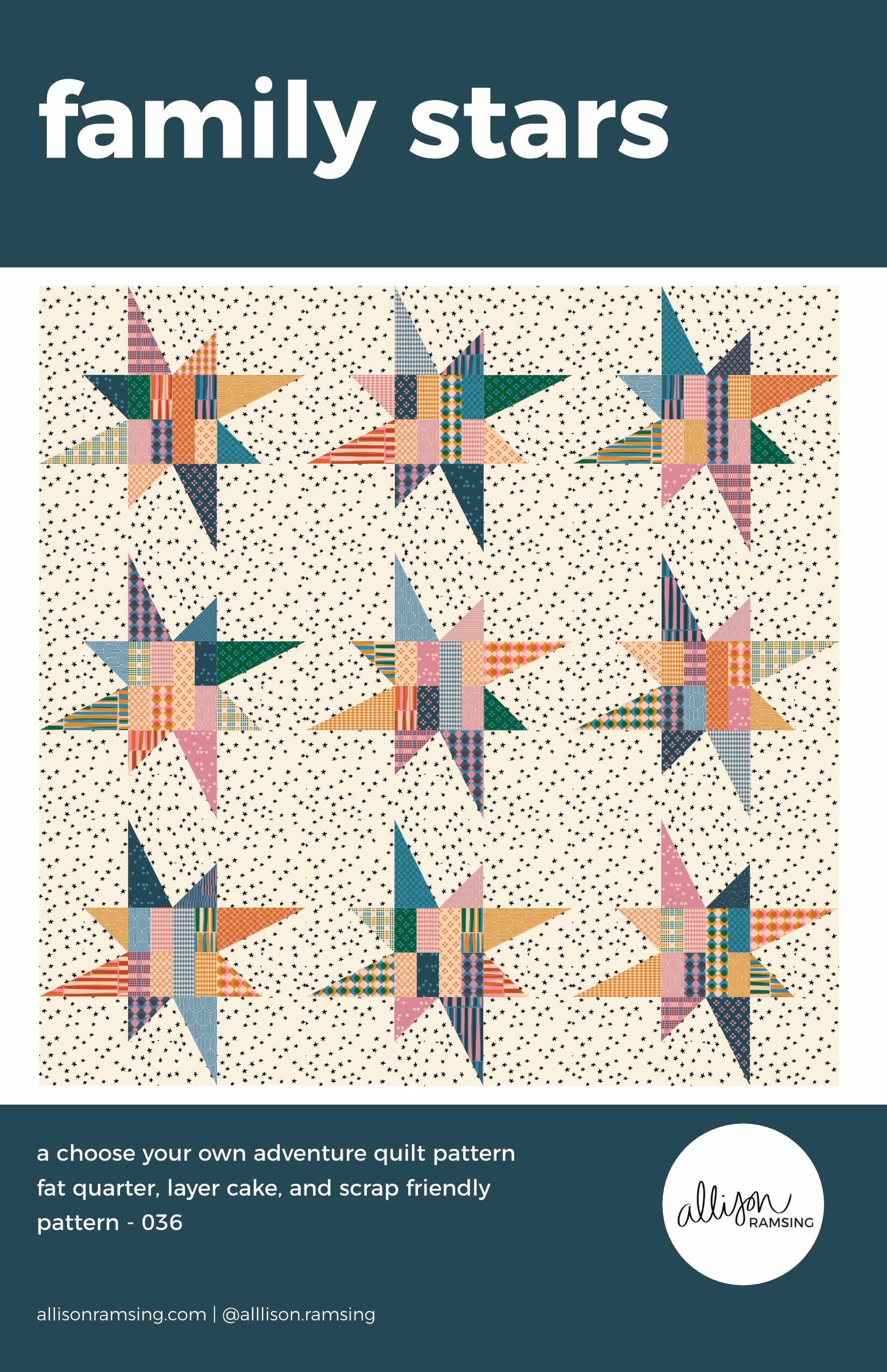 *NEW PATTERN* Family Stars Quilt Pattern - Printed