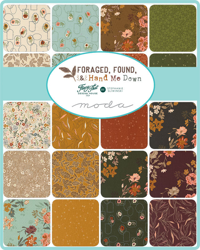 Foraged, Found, and Hand Me Down Field of Fancy in Iron - Moda Fabric by Fancy That Design House