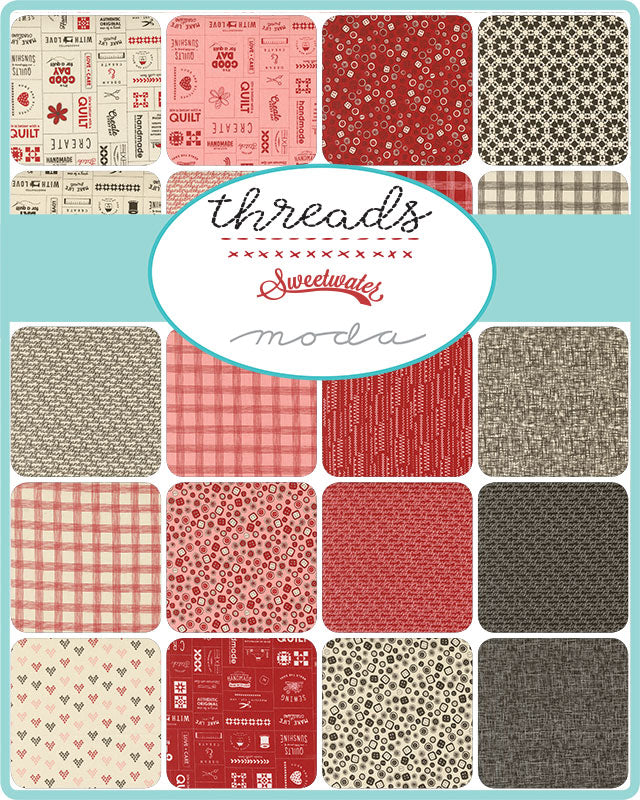Threads Red Plaid - Moda Fabric by Sweetwater