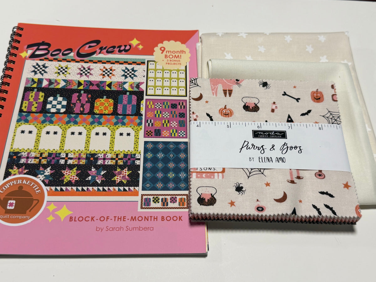 Purrs & Boos 16-Patch Star Table Runner Kit | Copper Kettle Quilt Company