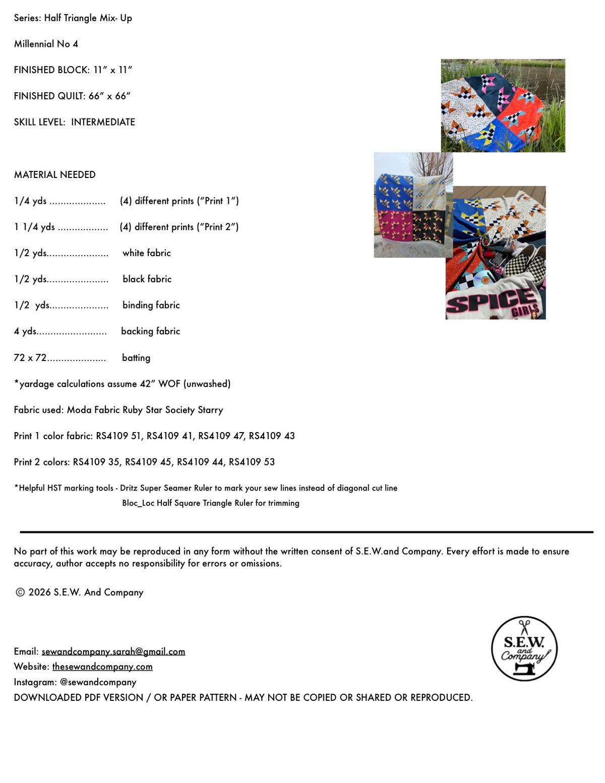 *NEW Millennial Quilt Pattern- PDF Quilt Pattern Intermediate