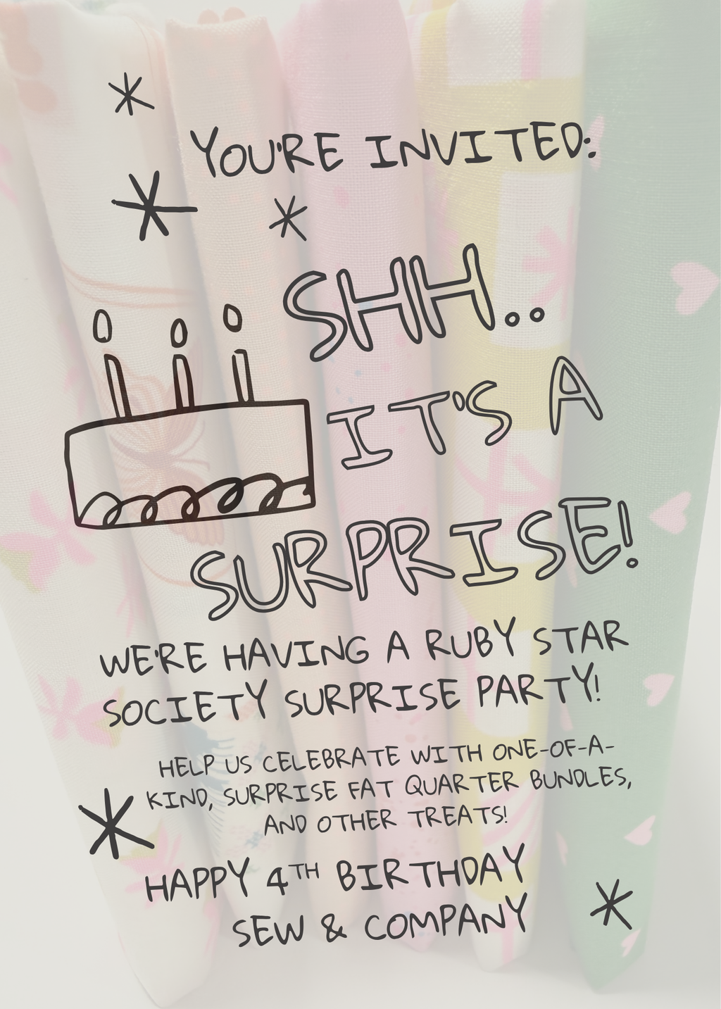 Ruby Star Society Surprise Party Fat Quarter Bundle| Ruby Star Society (6FQ)