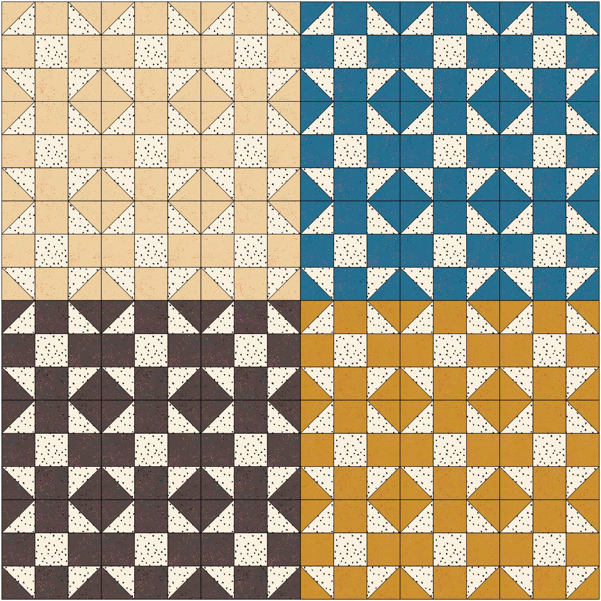 Hank Quilt Kit – Ruby Star Society Speckled Fabrics – Modern Quilt Pattern for Confident Beginners (58.5” x 58.5”)
