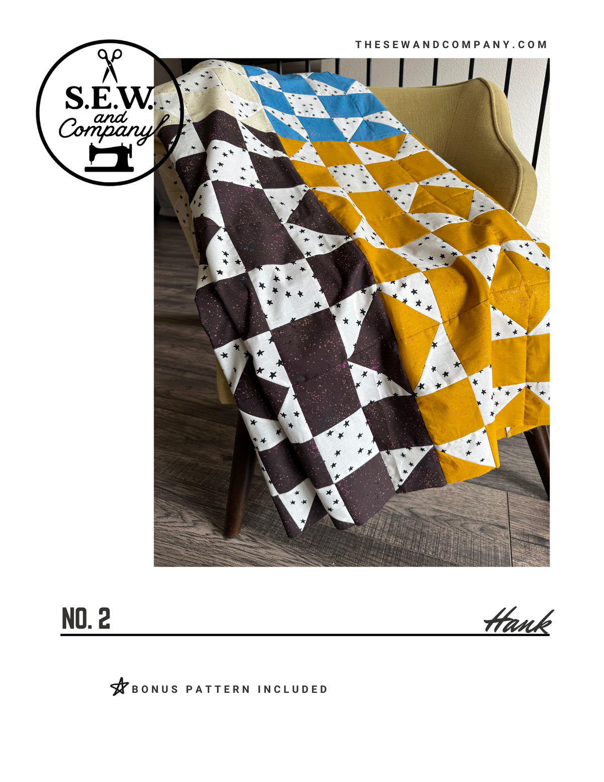 Hank Quilt Pattern- PDF Quilt Pattern for Confident Beginners