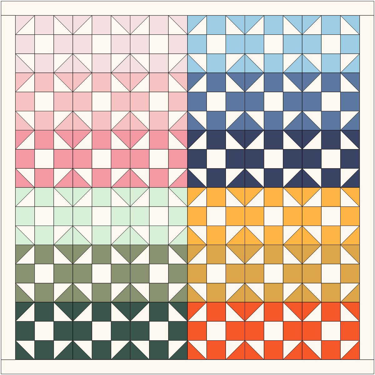 Hank Quilt Pattern- PDF Quilt Pattern for Confident Beginners