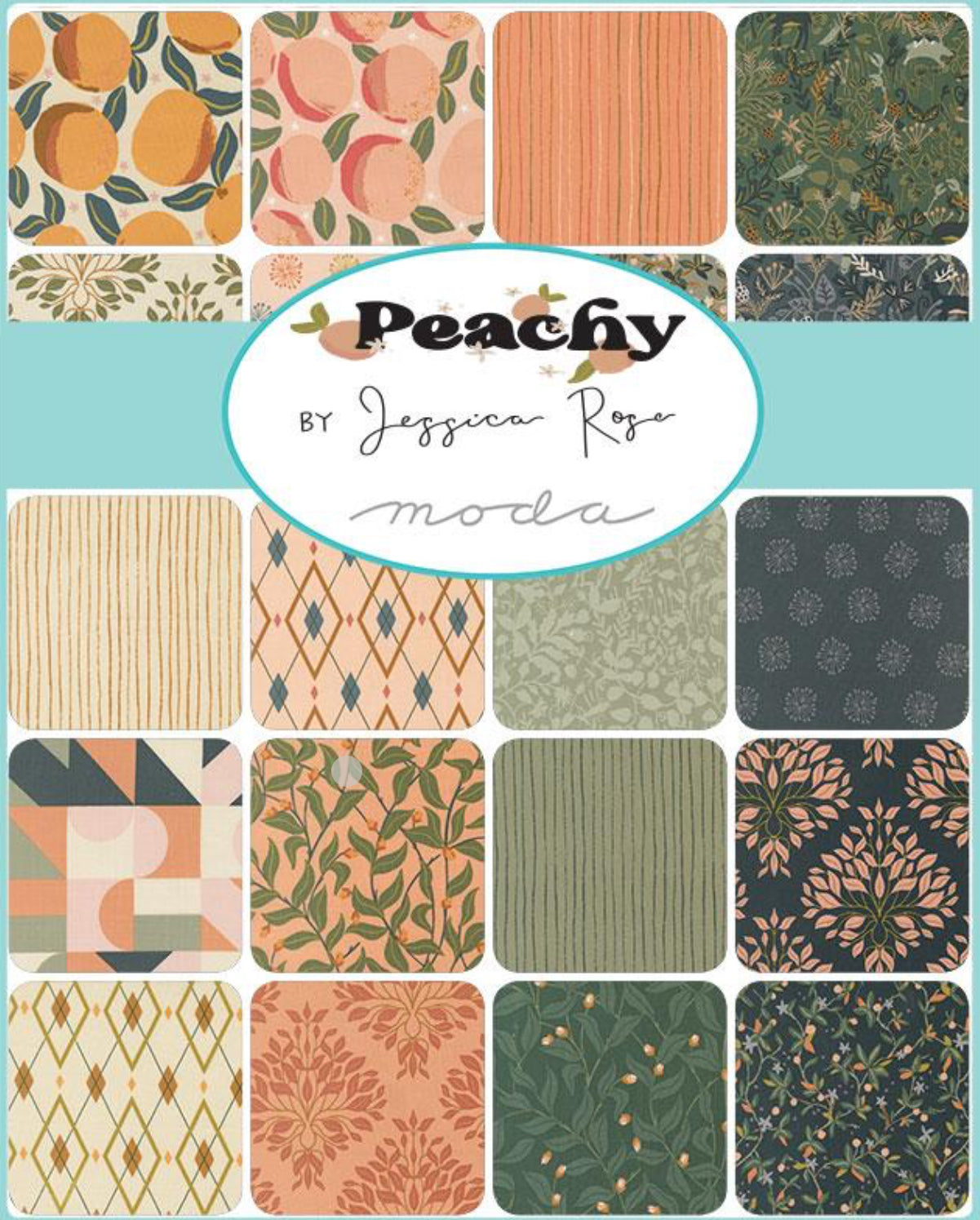 Peachy Mini Charm Pack – Jessica Rose for Moda Fabrics