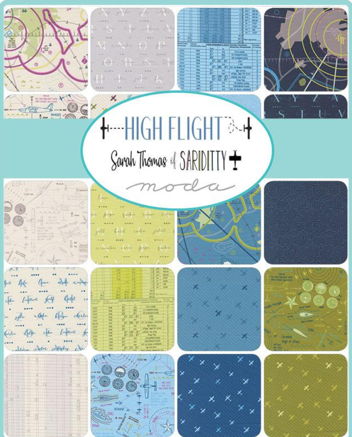 Moda High Flight Charm Pack – Sariditty for Moda Fabrics
