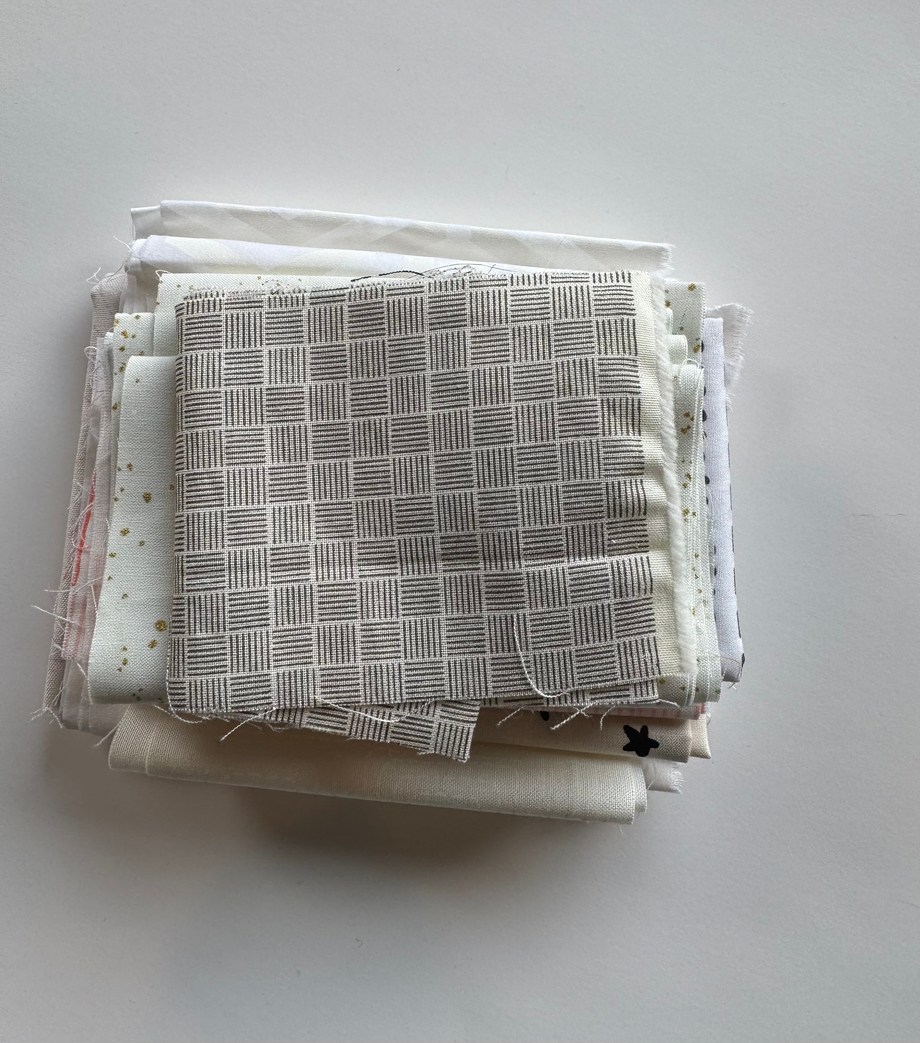 Low Volume 2.0 Scrap Pack- 6.5oz Neutral Designer Fabric Bundle