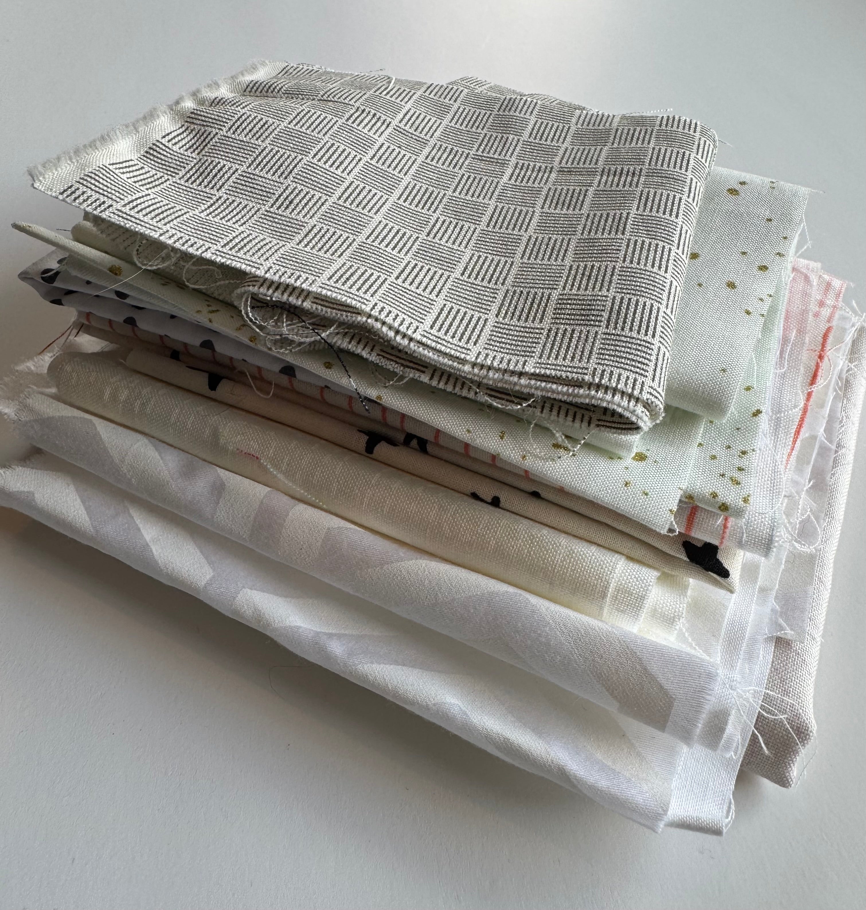 Low Volume 2.0 Scrap Pack- 6.5oz Neutral Designer Fabric Bundle