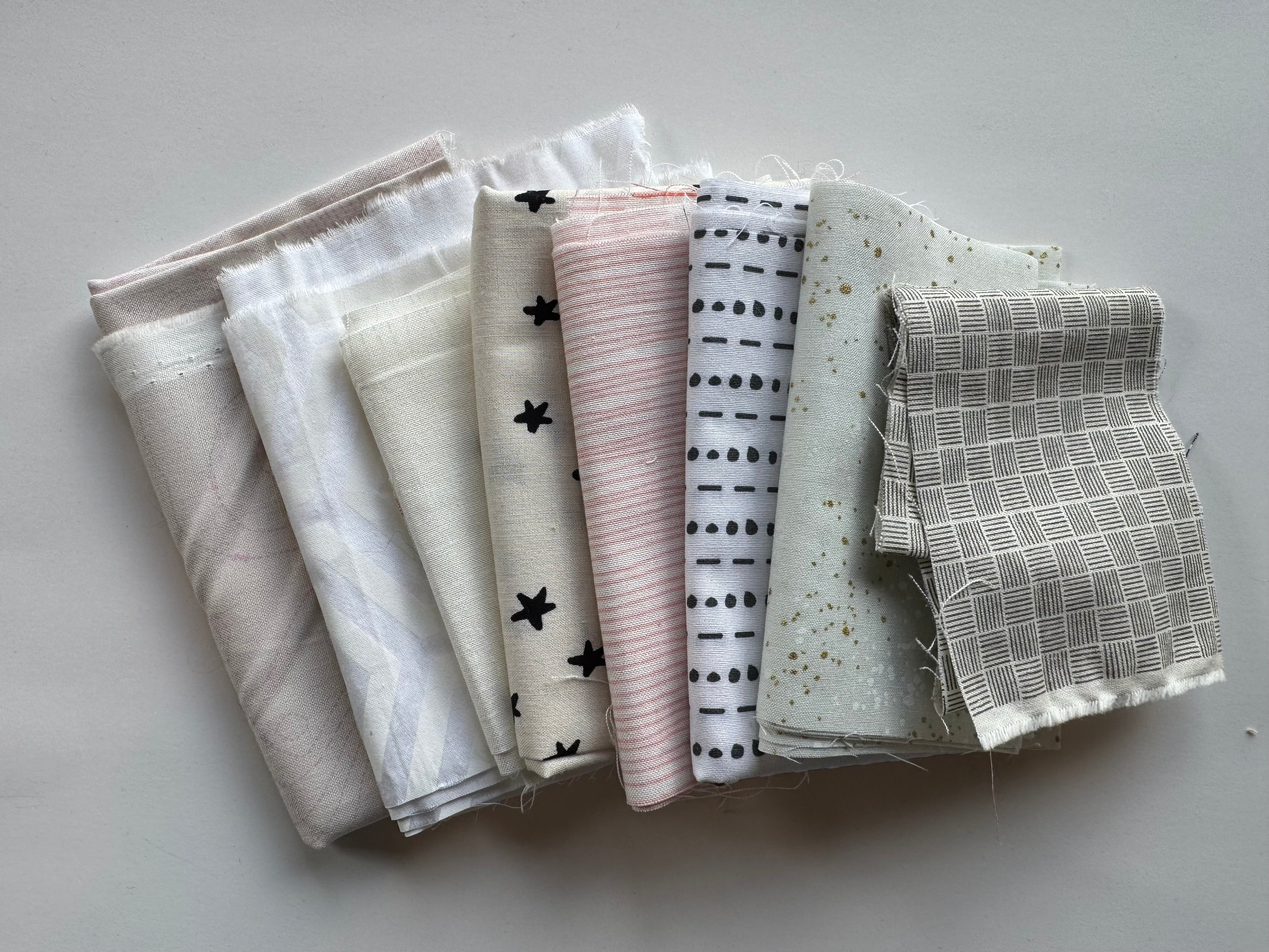 Low Volume 2.0 Scrap Pack- 6.5oz Neutral Designer Fabric Bundle