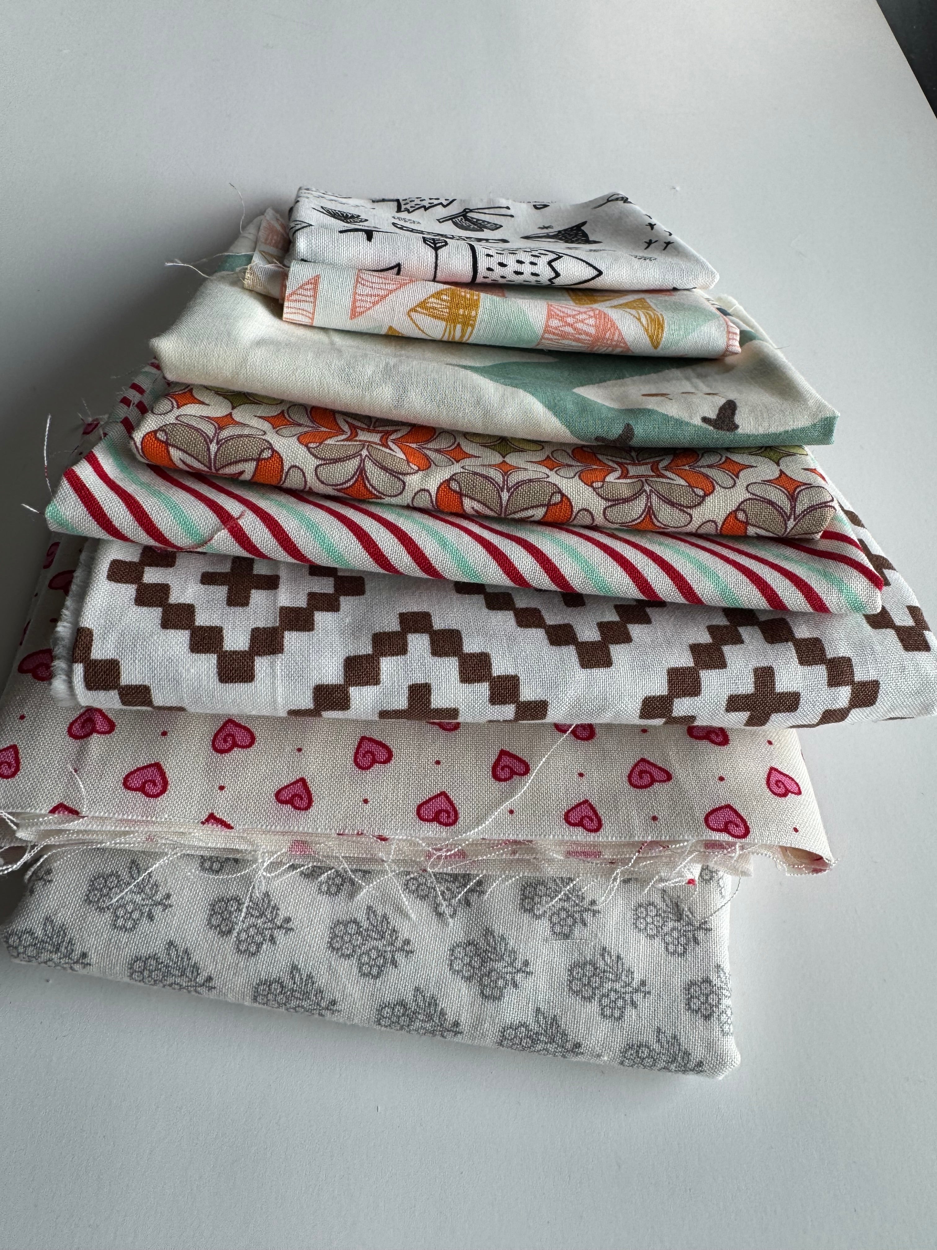 Higher Volume Scrap Pack- 8.3oz Bold & Bright Designer Fabric Bundle