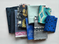 Ocean Scrap Pack- 5.8oz Blue & Aqua Designer Fabric Bundle