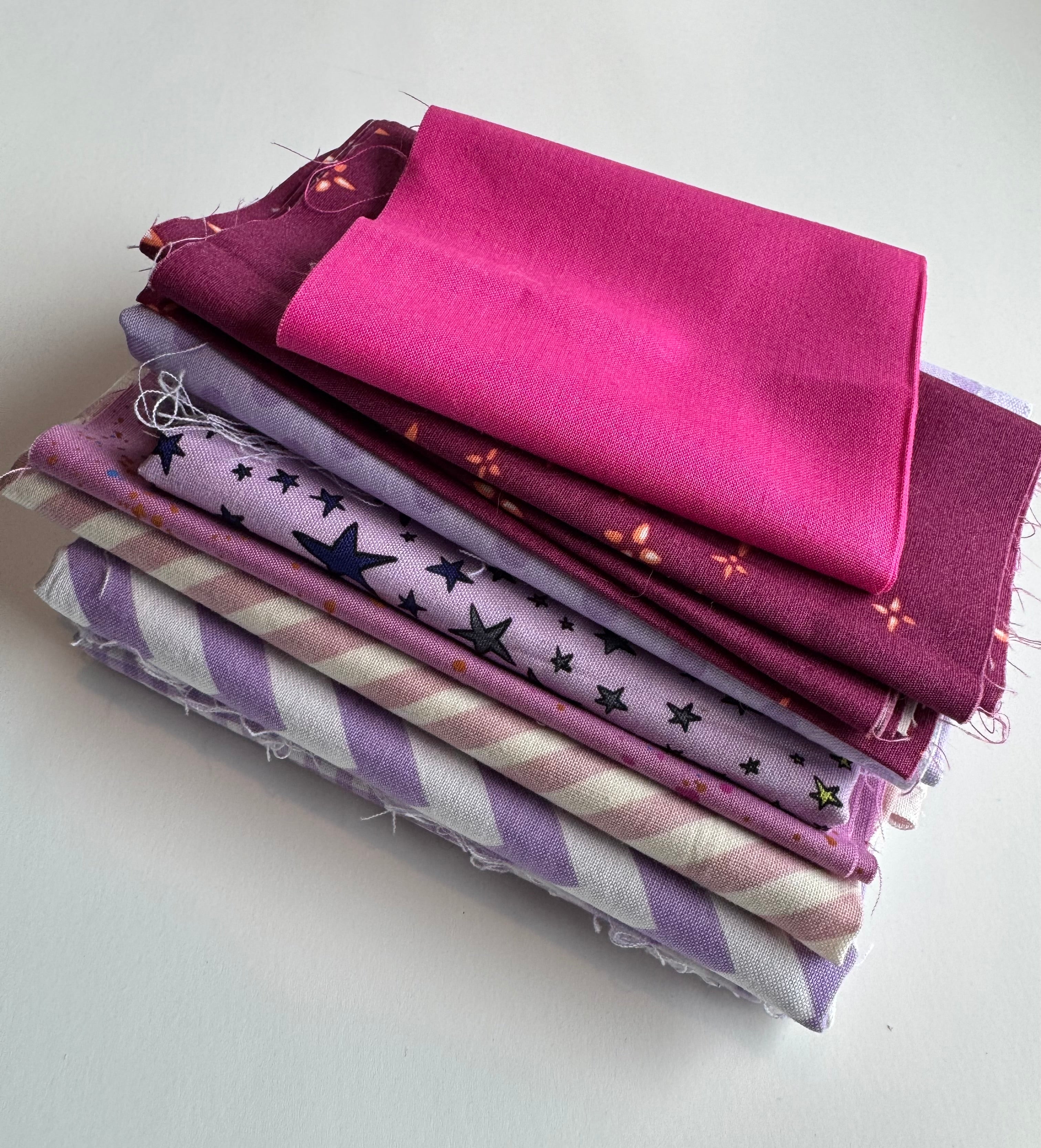 Favorite Color Scrap Pack- 9.2 oz Purple & Magenta Designer Fabric Bundle
