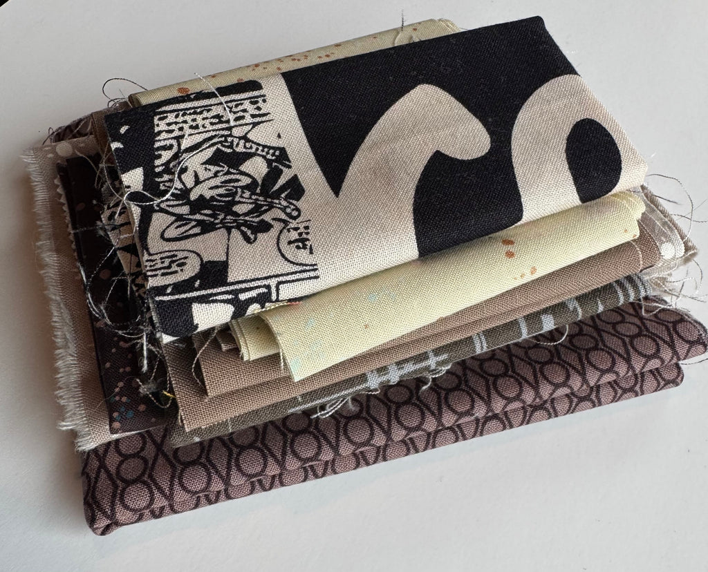 Sandy Beach Scrap Pack - 5.3 oz Tan & Brown Designer Fabric Bundle