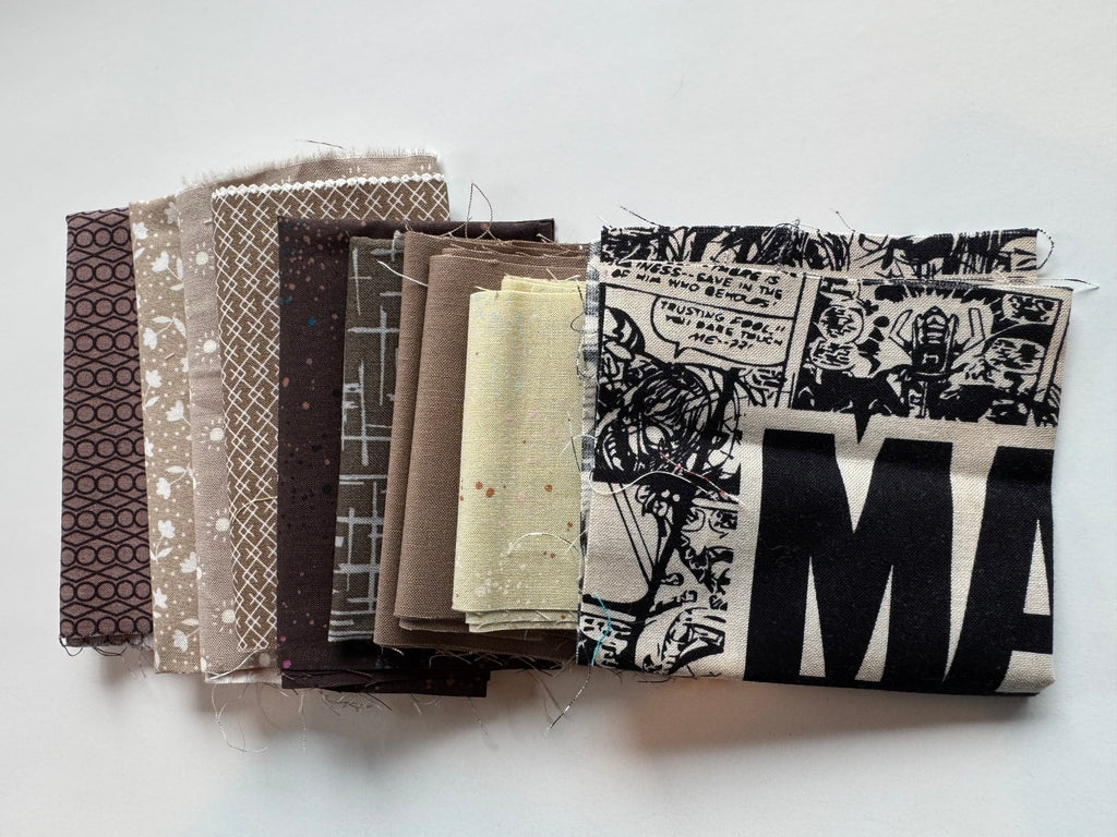 Sandy Beach Scrap Pack - 5.3 oz Tan & Brown Designer Fabric Bundle