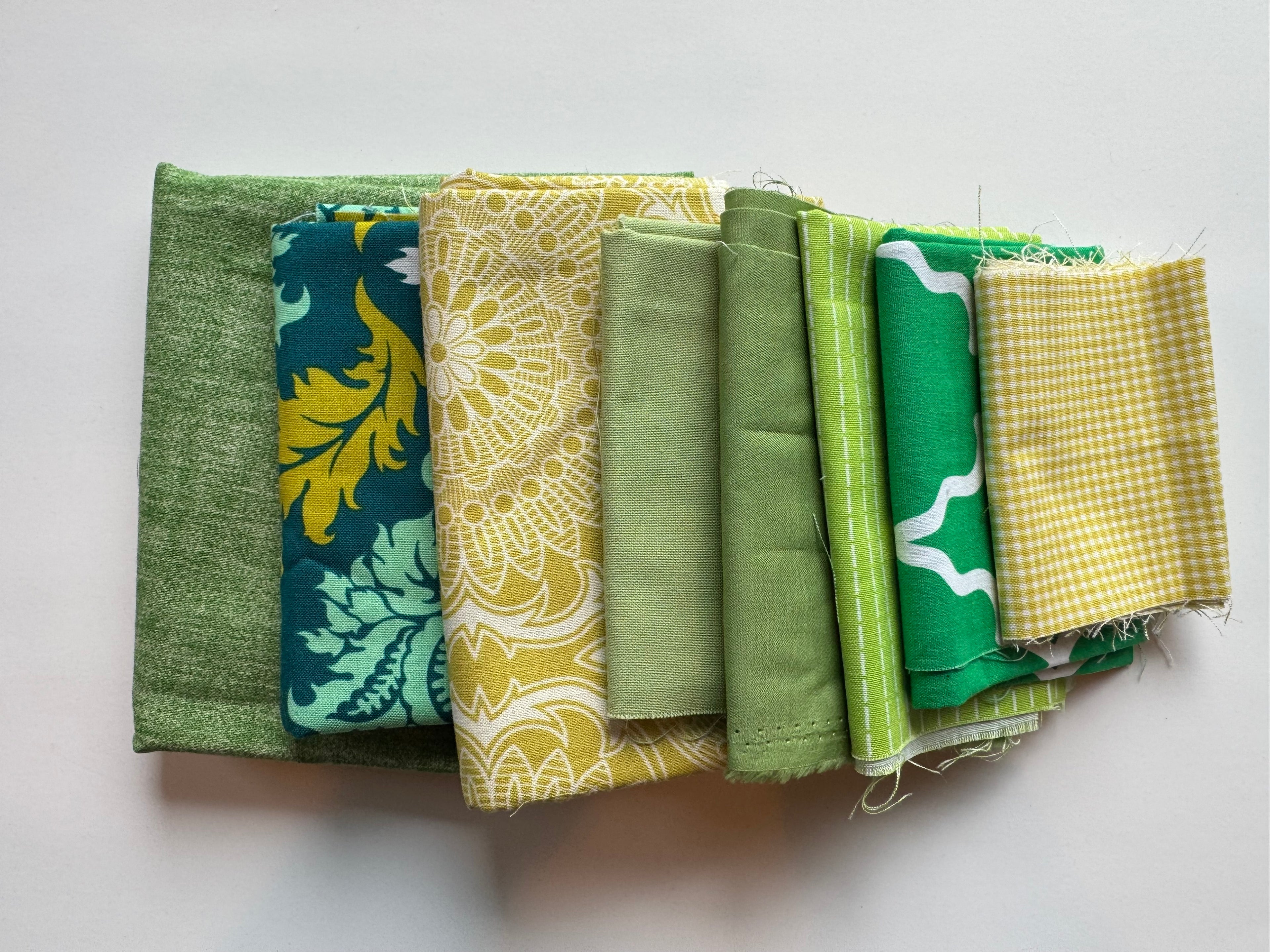 Fresh Cut Grass Scrap Pack - 11.3 oz Green Designer Fabric Bundle