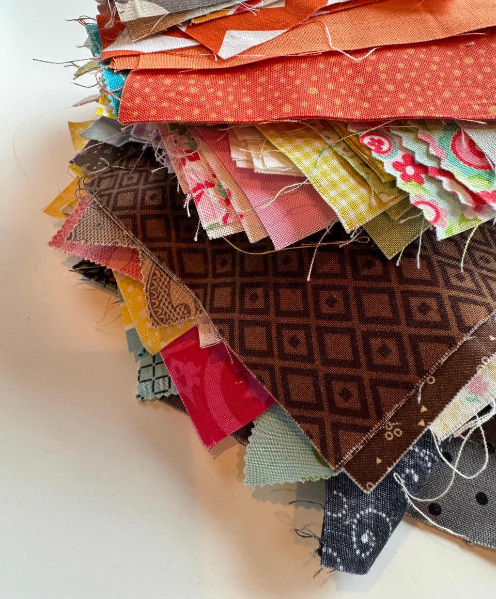 Precut 5” Square Scrap Bag - 1.5lbs of Designer Quilting Cotton (Charm-Sized)