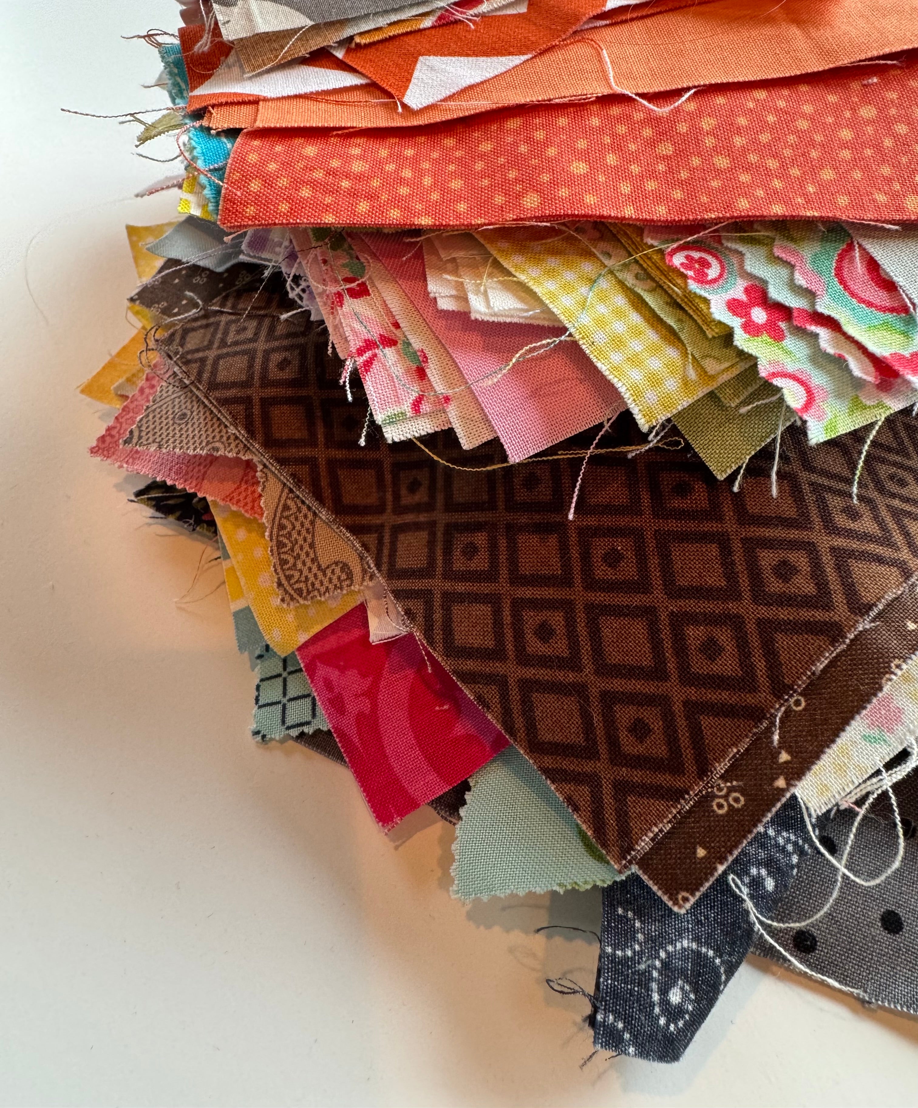 Precut 5” Square Scrap Bag - 1.5lbs of Designer Quilting Cotton (Charm-Sized)