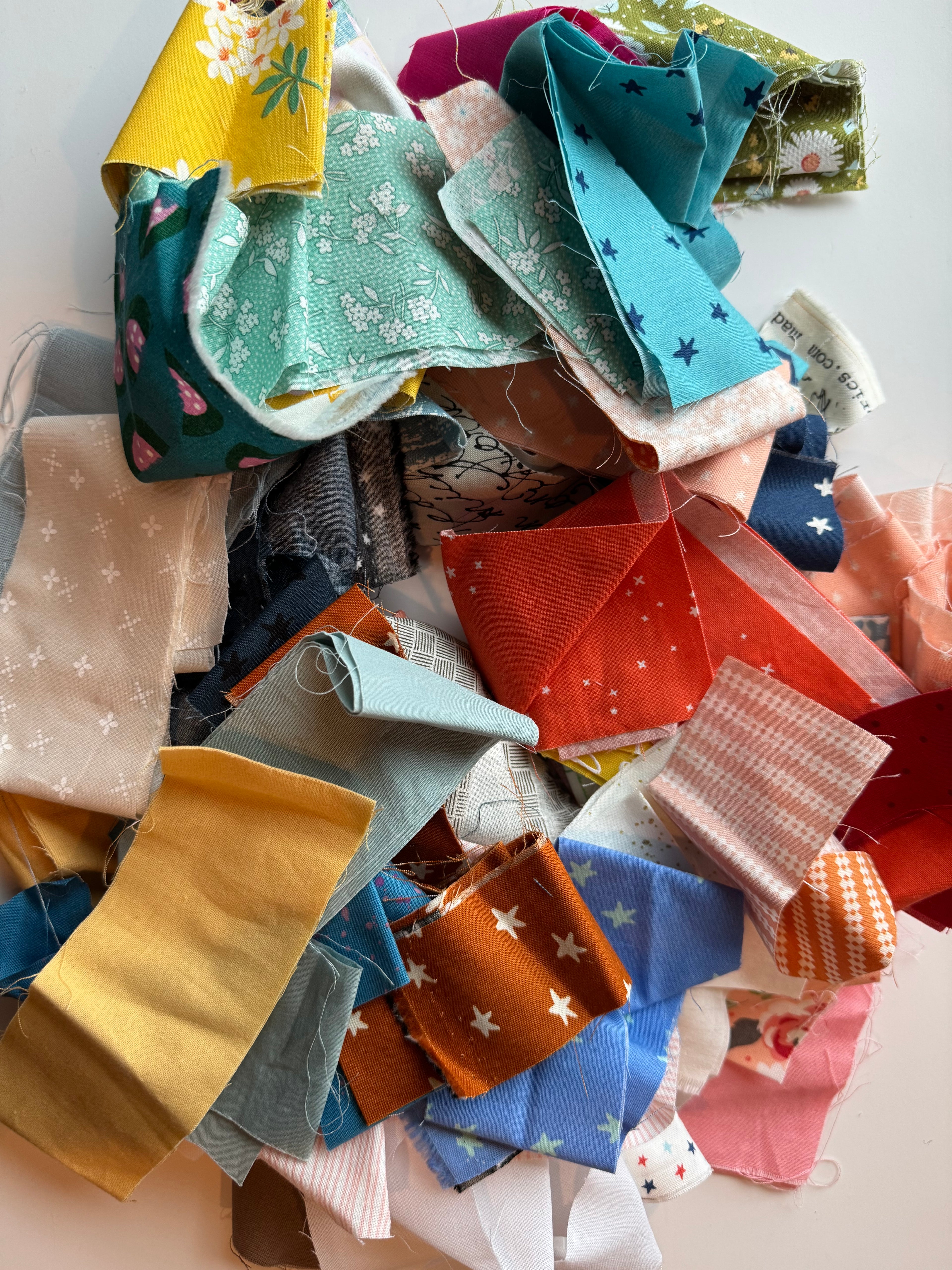 Precut Strips Scrap Bag - 12.2oz of Quilting Strips (Many WOF Designer Cuts)