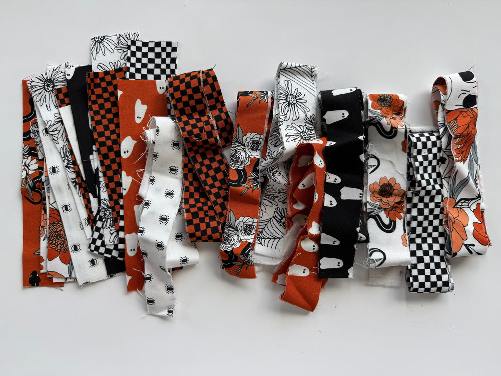 Noir Scrap Bag - 3.2oz Spooky Strips by Alli K. For  Moda Fabrics