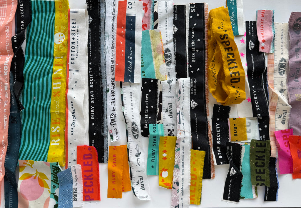 Selvedge Mixed Bag - Ruby Star & Designer Selvedge Scraps (4.4oz)