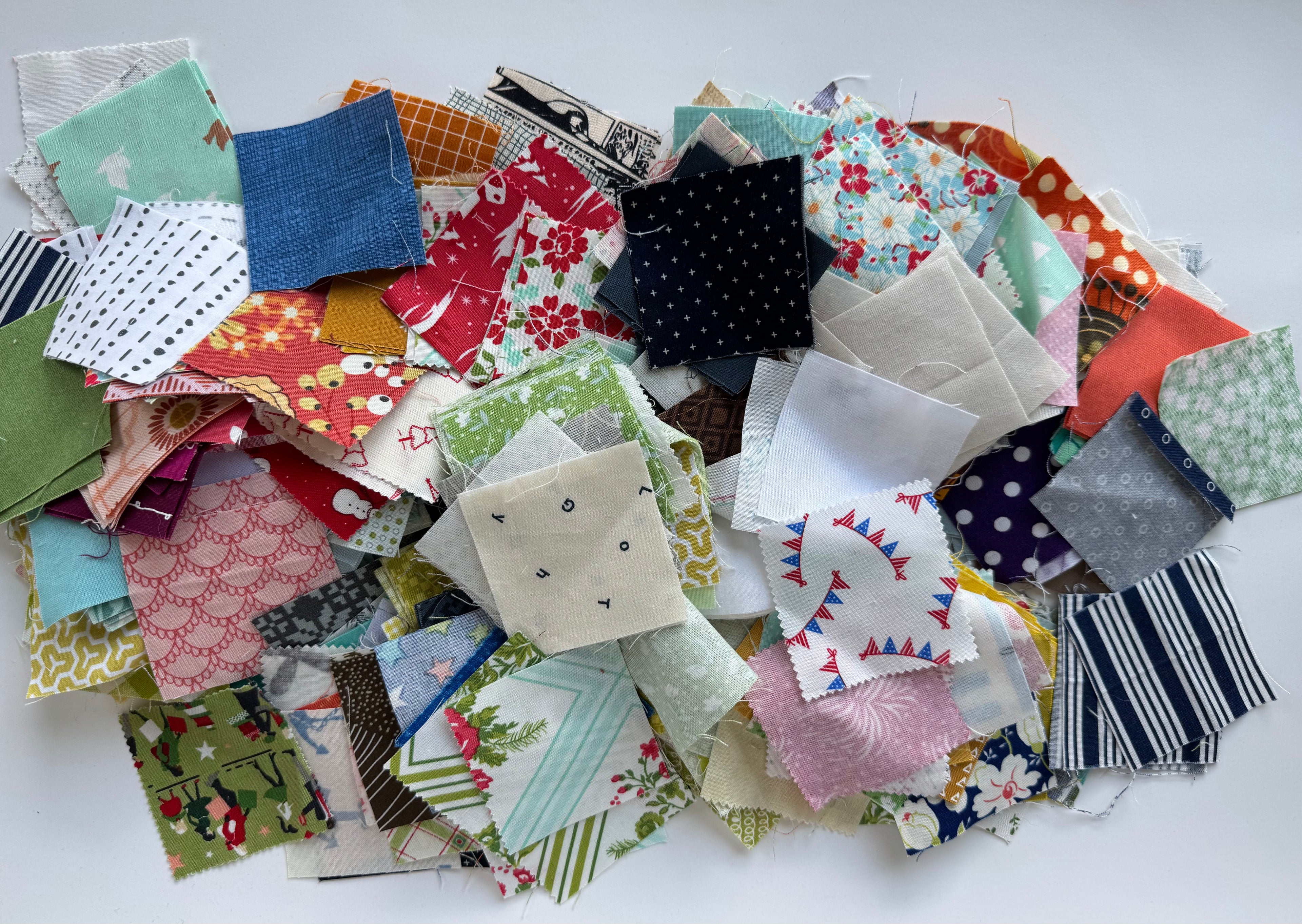 Precut 2.5” Squares Scrap Bag A- Mini Charm Scrap Pack