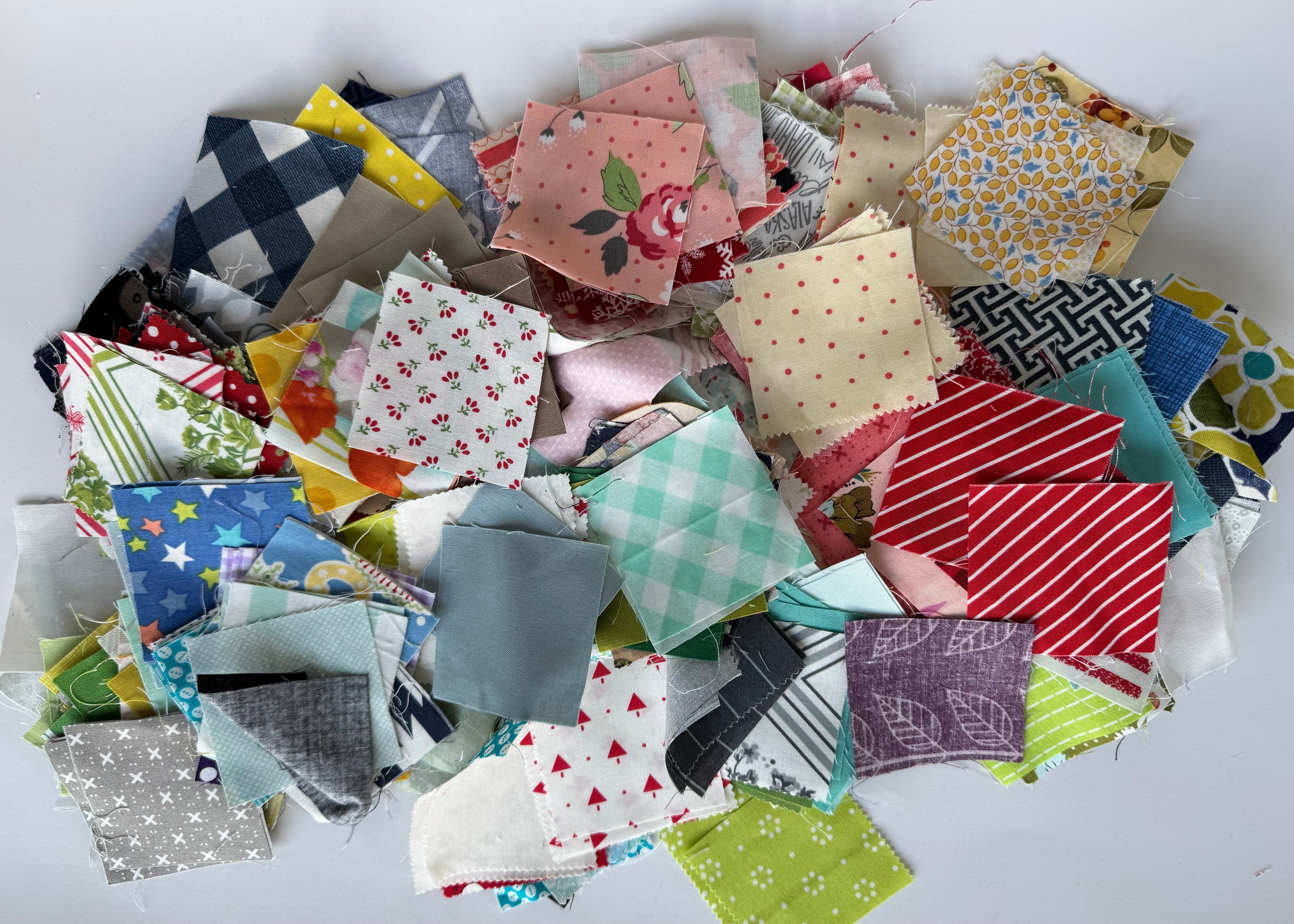 Precut 2.5inch Squares Scrap Bag B- Mini Charm Scrap Bag