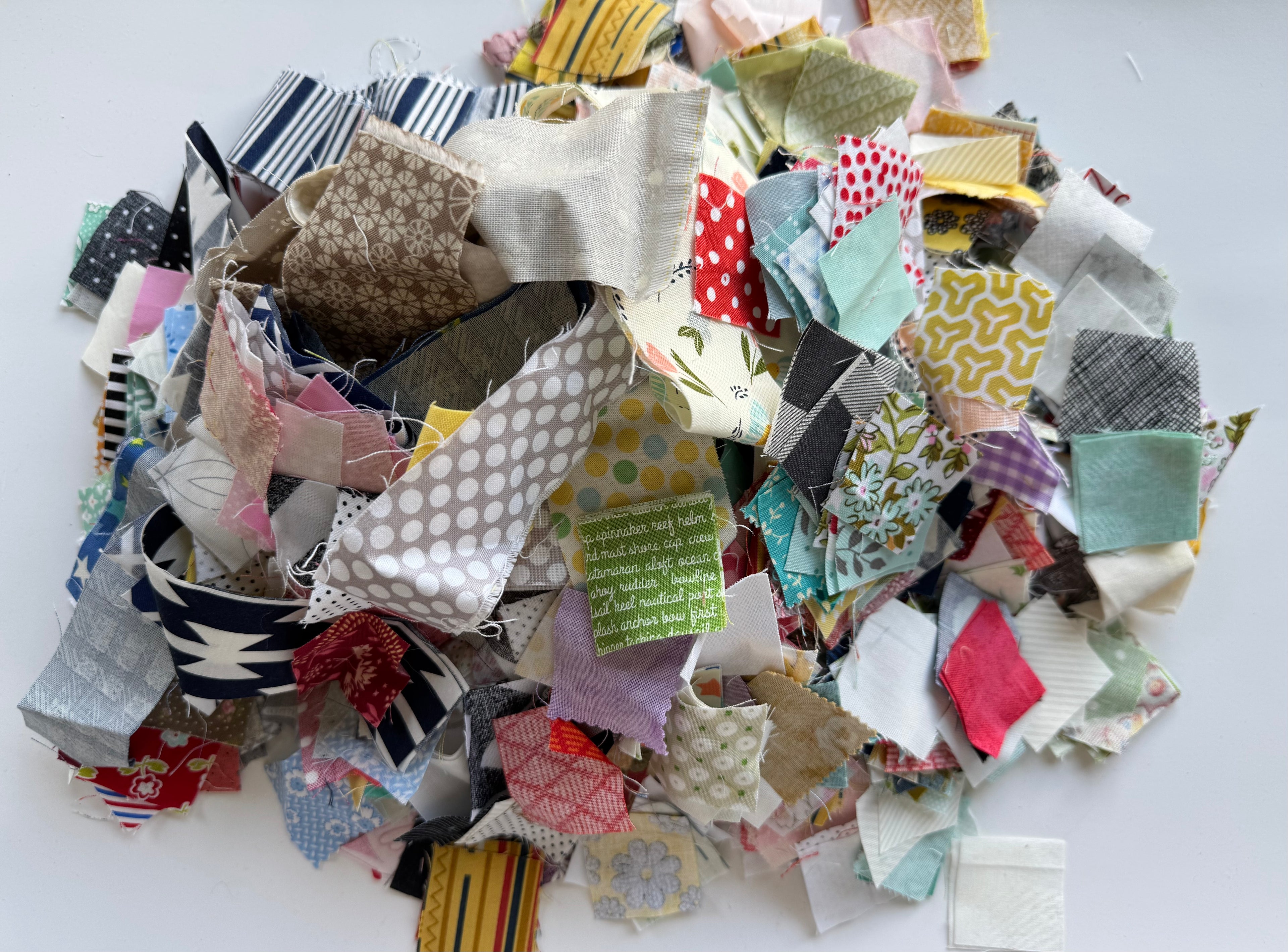 Precut 1.5" Squares & Strips Scrap Bag - 1lb of Tiny Designer Cuts