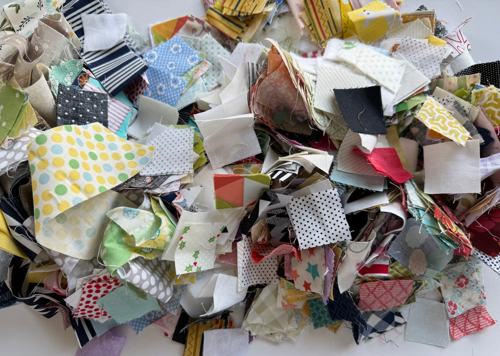 Precut 1.5" Squares & Strips Scrap Bag - 1lb of Tiny Designer Cuts