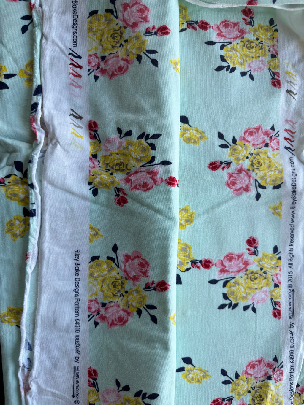 Riley Blake Floral Cotton Jersey Knit - 2 Yards