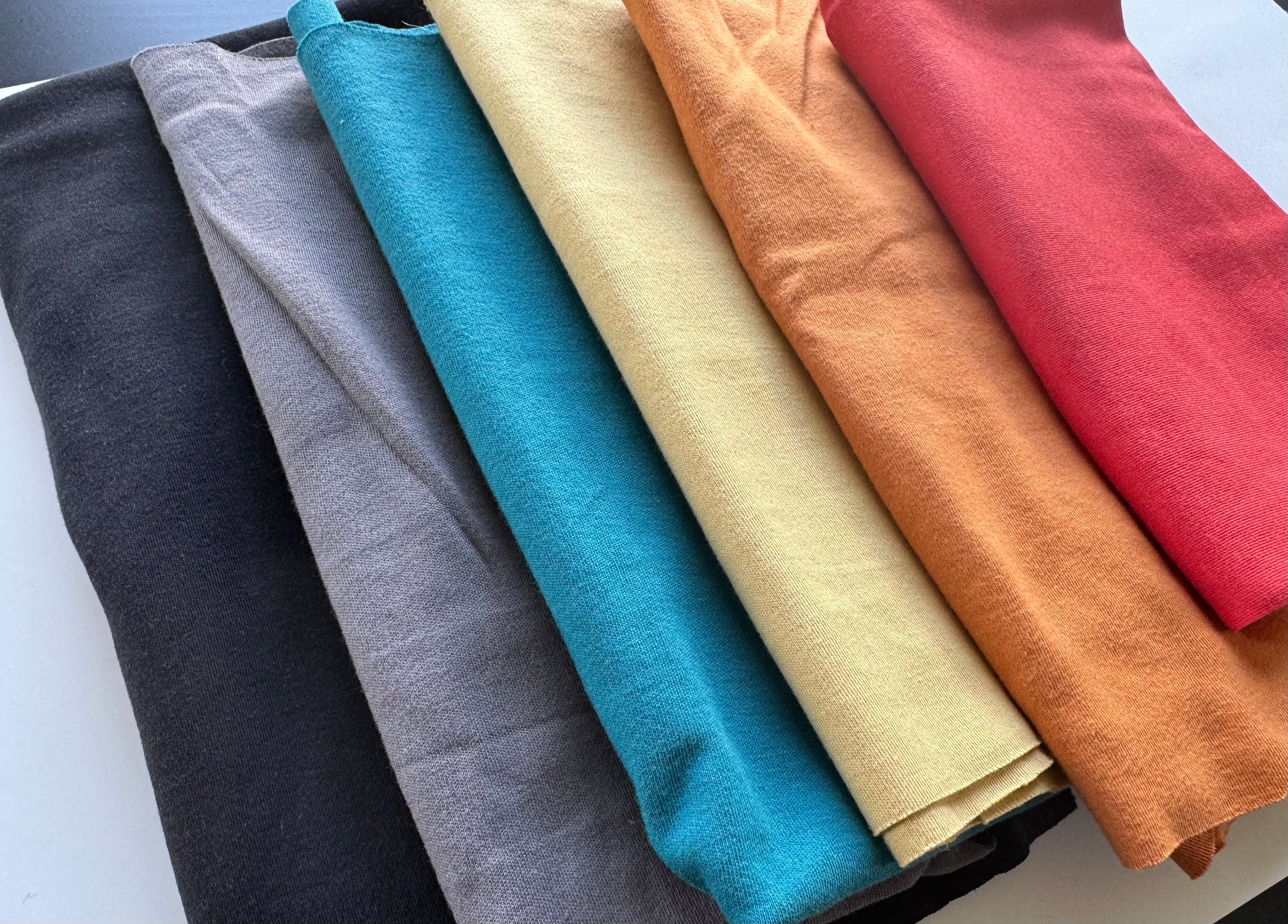 Solid Jersey Knit Scrap Pack - Cotton Knit Fabric for Baby Items & More