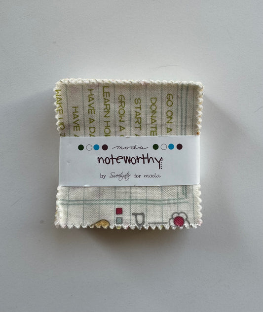 Noteworthy Mini Charm Pack - Sweetwater for Moda Fabrics (Rare, OOP)