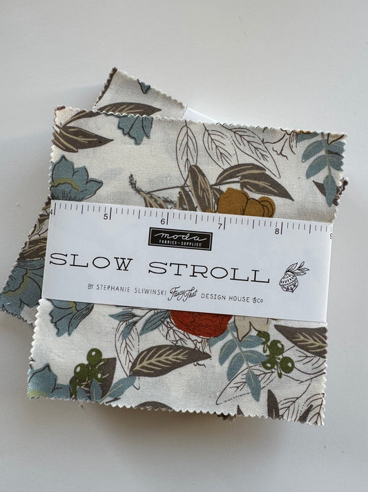 Moda Slow Stroll Charm Pack - Rare, OOP 5” Squares by Fancy That Design House