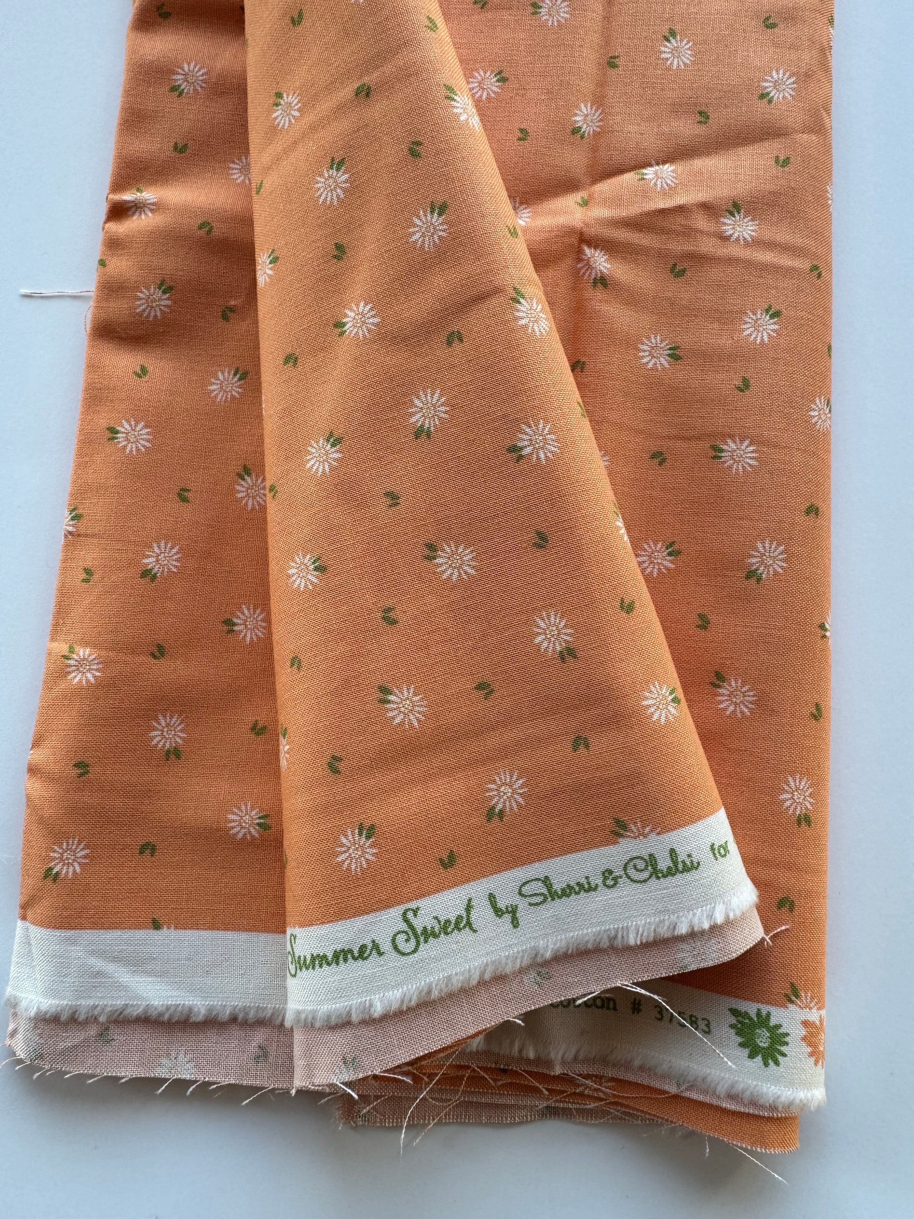 Moda “Summer Sweet” - Orange Floral (1 Yard + 16”)