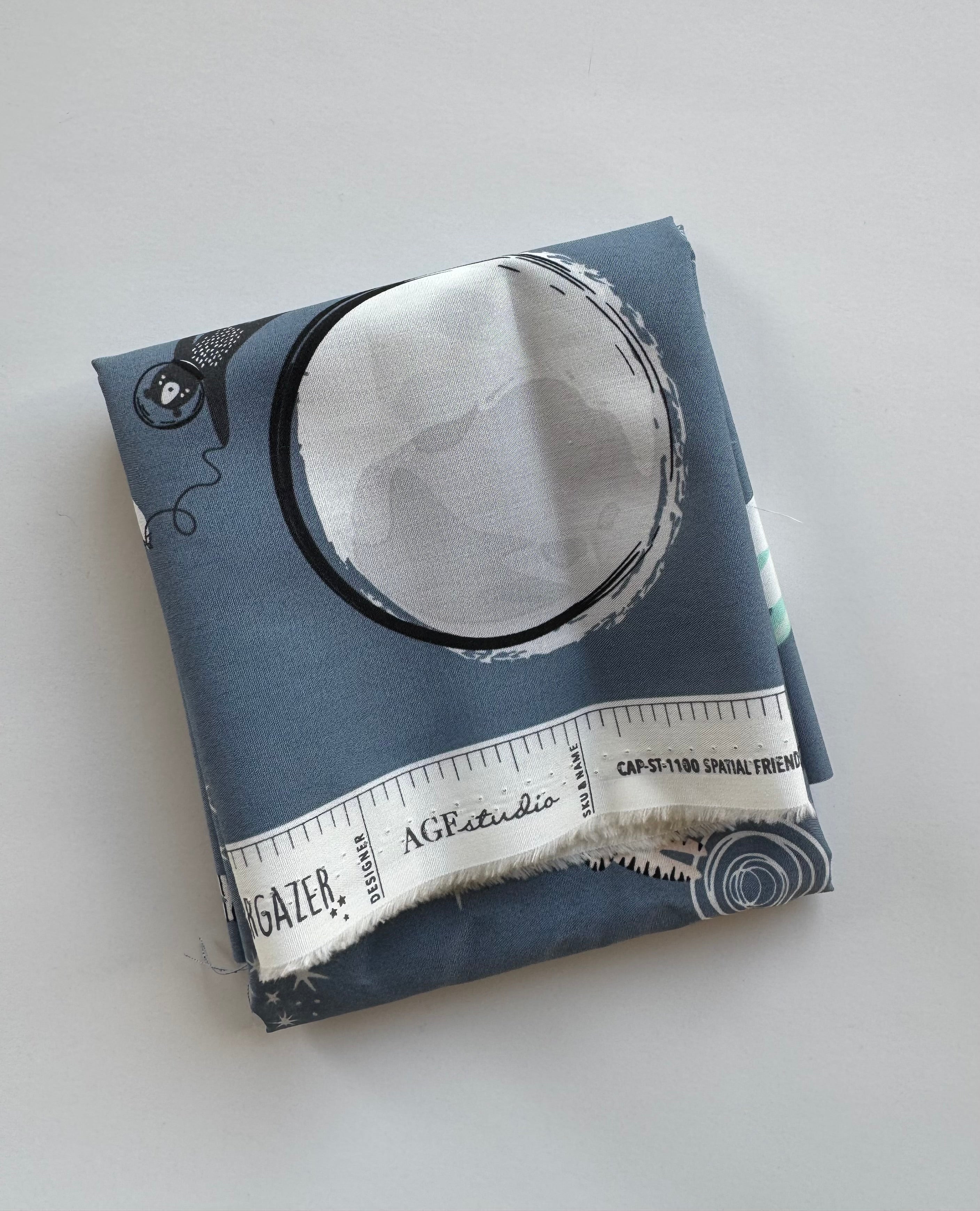 AGF Stargazer Fat Quarter- Dark Blue Bear & Moons
