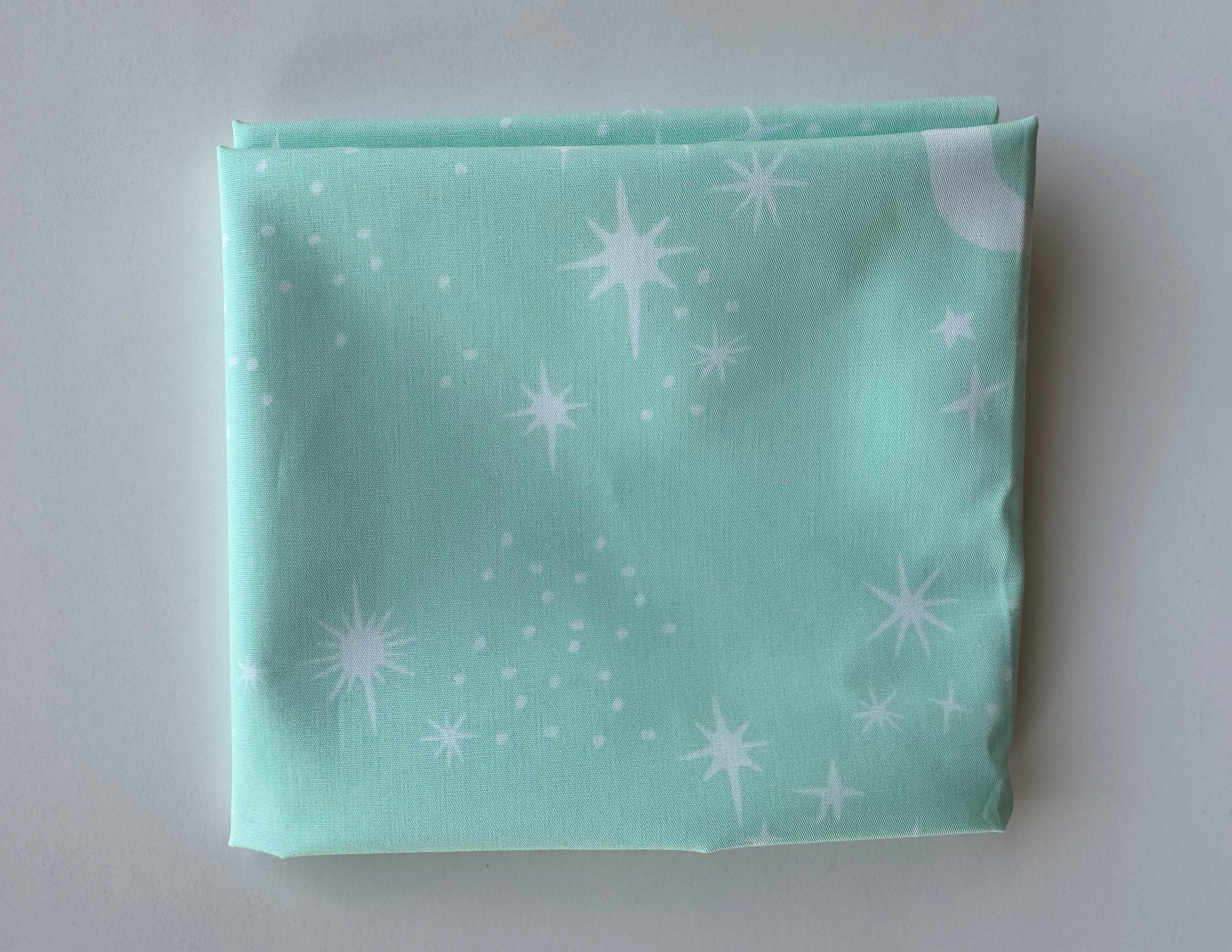 AGF Stargazer Fat Quarter- Aqua Moon & Stars Print