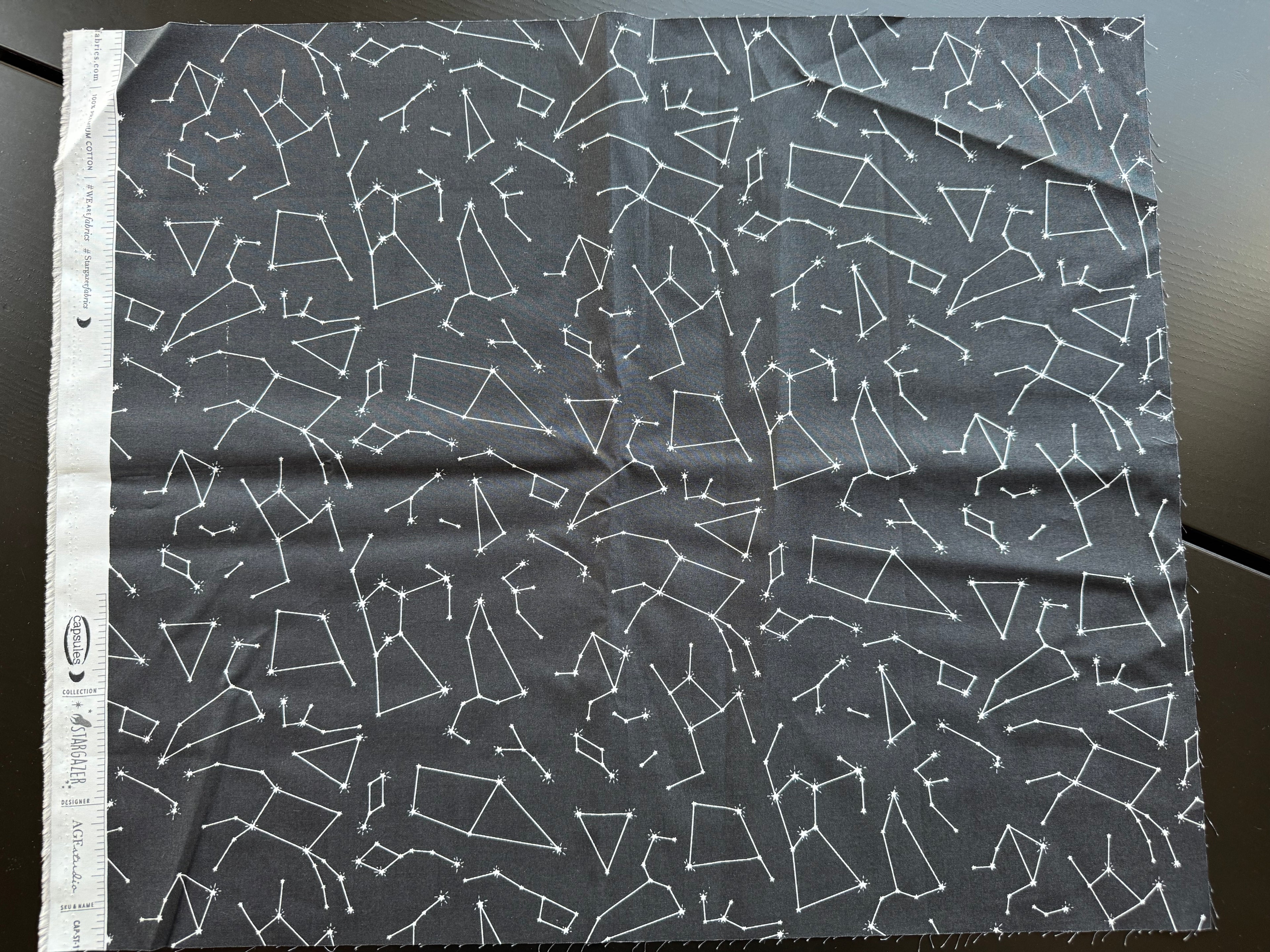 AGF Stargazer Fat Quarter- Black Constellation Print