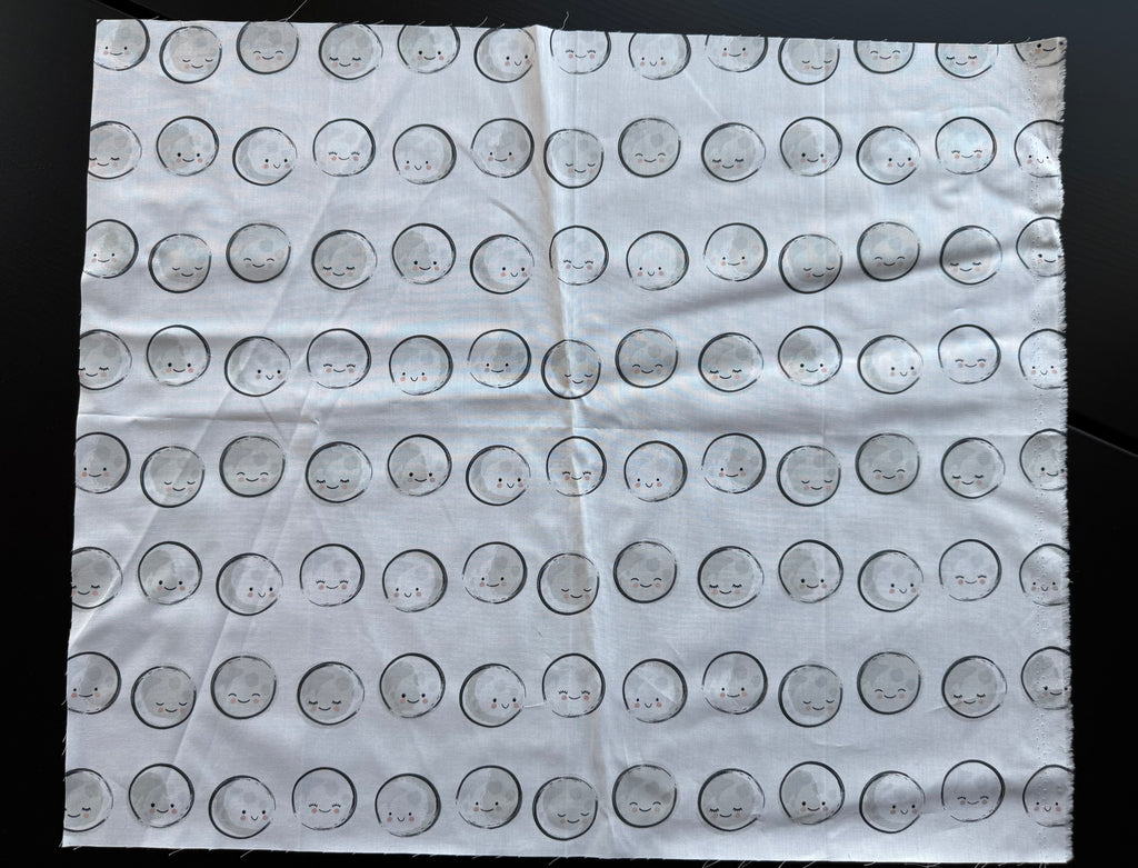 AGF Stargazer Fat Quarter- Moon Faces (White)